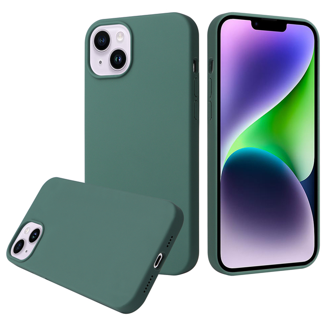Real Silicone Shockproof Pure Color Back Phone Case for 17/16/15/14/13/12/11 Pro Max/Mini/X/RX/SX Max/8/7 Plus/SE