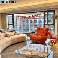 Canapé Milano Cloud - Canapé Lounge Simple en Peluche Beige Capitonné Moderne Confortable Siège d'Accent pour Salon Décoration Intérieure