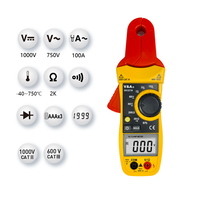 Pince ampèremétrique de fuite VA321A 100A AC, mâchoire 13mm, NCV, 1999 comptes, testeur électrique 600V, CE RoHS, fabricant OEM