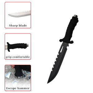 Coltello <span class=keywords><strong>Bowie</strong></span> Homeyee K-738 per Sopravvivenza, Campeggio e Caccia, Lama Fissa in Acciaio Inox, Manico in Gomma, Fodero Nero, ODM/OEM Accettato - Product Image 6
