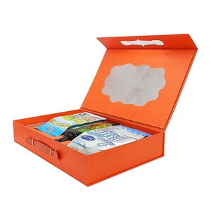 Luxury art paperboard food packaging <b>magnetic</b> gift <b>box</b> with window transparent plastic PVC - Product Image 1