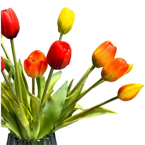 Großhandel Valentinstag zu schmücken Blume Tulpen Latex Textur Tuch künstliche einzelne Blume Tulip für Hochzeit Dekoration