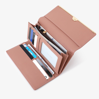 Tailian dompet RFID wanita, kelas atas inovatif kopling panjang dengan kancing penutup dan desain mitos hitam penjualan terbaik lintas batas