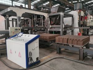 Machine à briques autobloquantes HF18 Hongfa, automatique, fabriquée à partir de matériaux bruts en béton, ciment et pierres concassées - Product Image 6