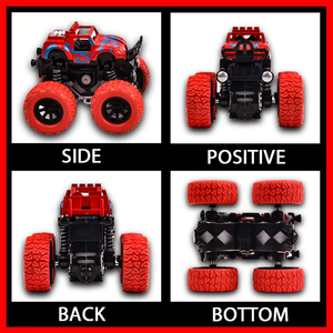 Vente en gros de mini voitures de course tout-terrain en plastique 4x4, jouet pour enfants, camion à chenilles, véhicule à double friction, cascadeur - Product Image 3