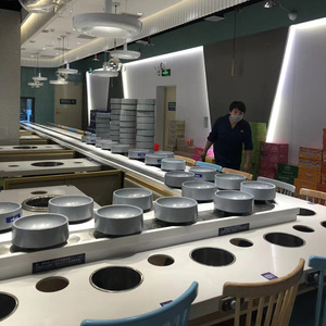 工厂定制不锈钢寿司皮带输送系统/餐厅自动寿司输送系统 - Product Image 5