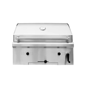 Barbecue au charbon de bois moderne luxueux en acier inoxydable de 32 pouces avec logo personnalisé Cuisine extérieure intégrée - Product Image 2
