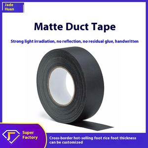 Fabricant de gros ruban adhésif à base de tissu mat <span class=keywords><strong>occultant</strong></span> épais résistant à l'usure imperméable PE noir coloré ruban adhésif - Product Image 4