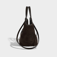 Sacs seau fourre-tout de couleur kaki pour femmes en faux daim au design de luxe avec poignée courte et longue sangle Sac à main seau à bandoulière pour femmes