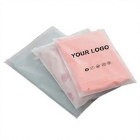 Sacs en plastique PE à fermeture éclair, personnalisés avec votre propre logo, imprimés par gravure, recyclés, givrés, pour vêtements, chaussures et emballages