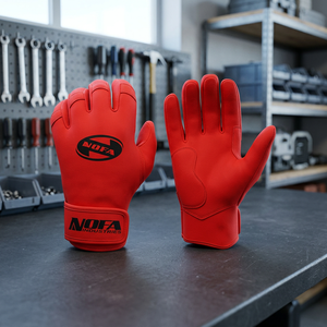 Guantes de Bateo de Béisbol Profesionales de Cuero Genuino, con Cierre de Hebilla Ambidiestro, Acolchados, Transpirables y Antideslizantes - Product Image 2