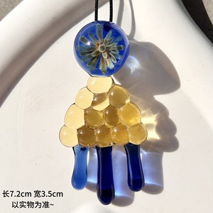 Zibo Glass Imported Material Handmade Cloud Pendant Cute Girlish Style Dreamy All-flower Transparent Gift Car Ornaments - Product Image 6