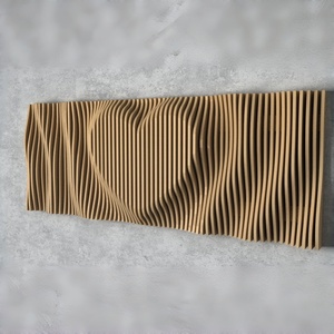 Décoration murale <span class=keywords><strong>en</strong></span> <span class=keywords><strong>bois</strong></span> naturel avec motif de cœur rouge <span class=keywords><strong>sculpté</strong></span> pour bar, café, appartement, commerce - Product Image 6