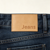 Écussons personnalisés en cuir véritable, étiquettes écologiques thermosoudées pour jeans, accessoires de vêtements à coudre, vente en gros OEM