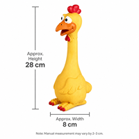 Jouets à mâcher pour animaux de compagnie en latex poulet hurlant de luxe, vente en gros d'usine, jouets couineurs pour chiens en caoutchouc naturel