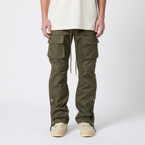 New Unisex <b>Cargo</b> Pants Regular Fit Straight Style Solid Color <b>Work</b> Wear Joggers Canvas Softshell Waterproof Breathable Casual - Product Image 1