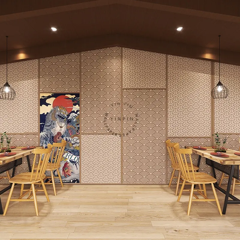 Papel de pared de estilo japonés, 3D pegatina, decoración del hogar, papel tapiz Nural