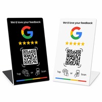 Carte NFC Google Review NTAG215 étanche 13,56 MHz avec code QR dynamique pour avis et évaluations sur les réseaux sociaux des restaurants