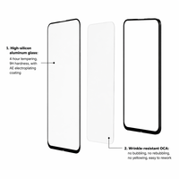 Lentille en verre OCA 2 en 1 pour VIVO Y02 Y12 Y15 Y16 Y17 Y9S Y20 Y21 Y83 Y91 Y93 Y32, lentille en verre anti-rayures, installation sans bulles