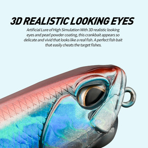 Esca Artificiale Galleggiante da 14g 10cm a Forma di Cane con Stampa, in Plastica Bionica, con Ganci e Perline Sonore, Tipo Minnow, Attrezzatura da Pesca - Product Image 2