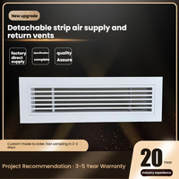Grille de ventilation linéaire détachable et étanche, diffuseur HVAC en alliage d'aluminium durable
