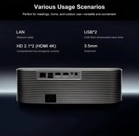Projecteur intelligent HQ11W V660, puce 8 cœurs, décodage 4K, 3 Go + 64 Go DDR4, HDR10+, LED, 3600 lumens ANSI, stéréo HIFI, mise au point automatique, home cinéma