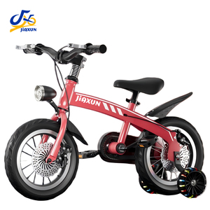 Vendita calda <span class=keywords><strong>bicicletta</strong></span> per bambini <span class=keywords><strong>con</strong></span> luci 2-8 anni ragazzi ragazze 12-16 pollici doppio disco freno di plastica cestello ruote di allenamento - Product Image 1