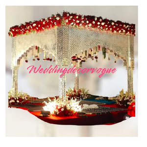 Último diseño elegante floral eventos decoraciones de boda de estilo moderno hermosa estructura Mandap de proveedor indio - Product Image 6