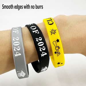 Gran oferta, producción en fábrica, pulsera de silicona, desgaste de eventos, pulseras de goma personalizadas impresas <span class=keywords><strong>para</strong></span> regalo de Graduación - Product Image 3