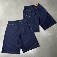 Shorts en jean vintage personnalisés pour hommes, streetwear, denim délavé, shorts en jean pour hommes, design imprimé sur toute la surface