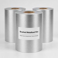Film BOPP métallisé brossé effet fil, film de plastification thermique, film de plastification à froid, film brillant pour emballage de boîtes