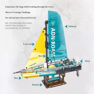 JIESTAR 58123 675 Piezas Serie Navegación Clase Océano 65 Buque <span class=keywords><strong>de</strong></span> Vela Modelo <span class=keywords><strong>de</strong></span> Bloques <span class=keywords><strong>de</strong></span> Construcción Juguete Educativo Regalo Festivo - Product Image 3