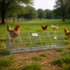 Gabbia per Polli in Acciaio Zincato 236.2x41.3x47.2 Pollici, Alloggio Esterno Resistente per Uccelli di Grandi Dimensioni - Product Image 2