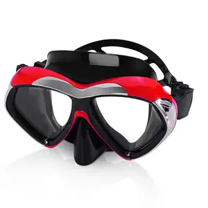 Durable Ultra Low Volume Swim Mask Tempered Glass Lens Anti-Fog Snorkel Goggles Scuba Diving Mask For Deep-Sea Diving