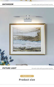 Applique Murale LED Moderne Nordique 12W 570mm pour Salle de Bain, Maison et Hôtel - Product Image 2