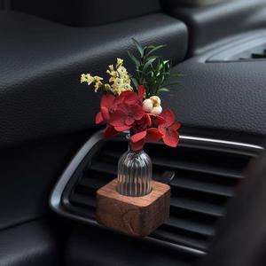 Penyebar ventilasi mobil bunga asli buatan tangan Hari Valentine/Ulang Tahun Aksesori dekorasi edisi terbatas tahan lama BPA - Product Image 3