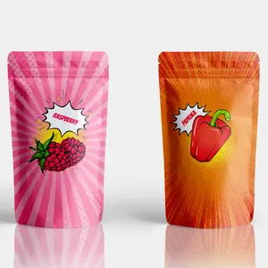 Aanpassen Ontwerp 100% Recyclebare Plastic Opstaande Tas Met Rits Voedsel Snack Doypack Digitaal Printzakje
