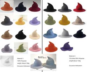 Chapeau Bob Tricoté Personnalisé Unisexe OEM pour Sorcier, Automne Hiver, Multicolore, pour Fêtes et Halloween, Vente en Gros - Product Image 6