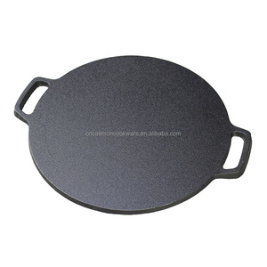 Sartén de crepé Roti Tawa de hierro fundido presazonado de <span class=keywords><strong>doble</strong></span> Mango, 11 pulgadas, para Dosa y Tortillas - Product Image 5