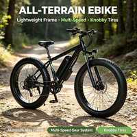 Vélo de montagne électrique 26 pouces tout-terrain, pneus larges de haute qualité, vélo électrique OEM, vélo électrique pour adulte, VTT électrique