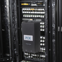 Injecteur PoE 48V 0.5A avec port LAN, adaptateur 10/100/1000 Mbps, IEEE 802.3af, alimentation Gigabit PoE