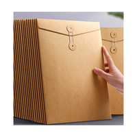 Sac de documents en papier kraft personnalisable grande capacité enveloppe de fichier épaissie fournitures de bureau stockage de contrats de données livraison gratuite
