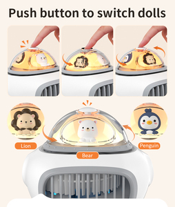 2024 Exclusif Nouveau Design Poussette Ventilateur Lecteur de Musique Intégré Rotation Automatique Rechargeable Quatre Vitesses Conception Originale - Product Image 3