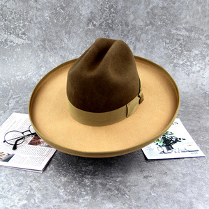 Nouveau chapeau fédora pour hommes, 100% laine de bonne qualité, chapeau à large bord pour femmes - Product Image 6