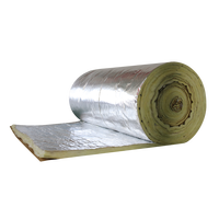 Rouleaux de laine de verre FSK double face de 150 mm pour toiture et mur métalliques de bâtiments commerciaux, isolation en fibre de verre recyclée de 12 kg, installation facile