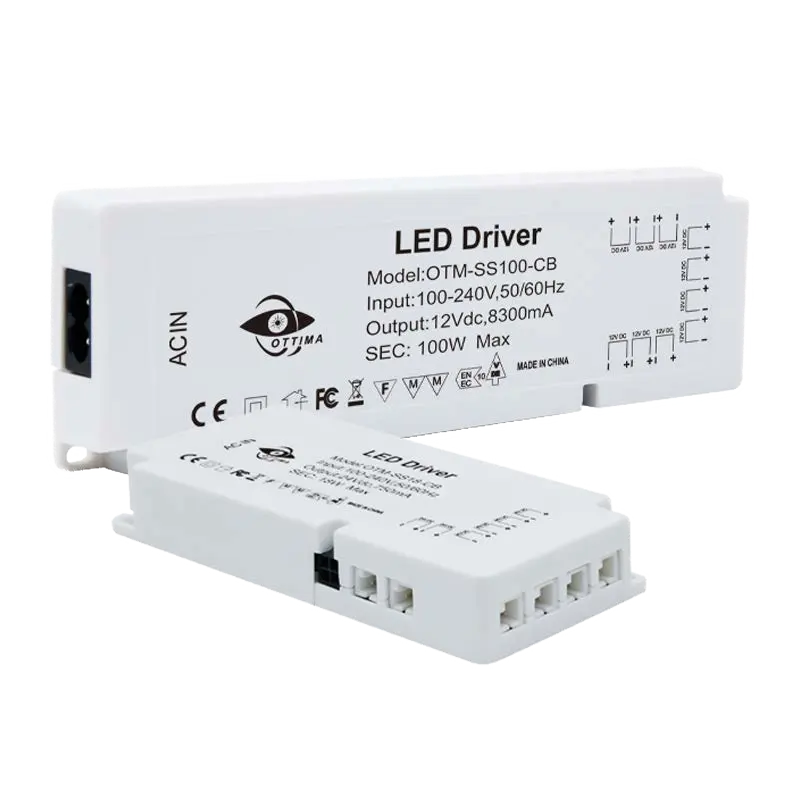 ספק כוח מתג דק במיוחד 6 יציאות 36W 75W 80W 120W 60W LED דרייבר עבור ארון אור מראה ציוד תאורת ריהוט