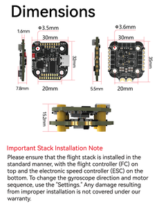 스피디비 F405 미니 BLS 35A 20x20 스택 컨트롤러 (미니 ESC 포함) 마빅 <span class=keywords><strong>3</strong></span> 드론 FPV 레이싱 호환 (플라스틱) - Product Image 4