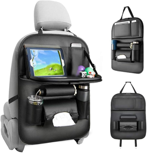 Organizador Universal de Asiento Trasero de Coche Plegable de Cuero con Más de 12 Compartimentos y Caja de Almacenamiento - Product Image 1