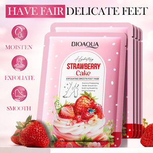 Masque pour les pieds SADOER au parfum de gâteau à la fraise, exfoliant, lissant, nourrissant, <span class=keywords><strong>anti</strong></span>-dessèchement, hydratant, <span class=keywords><strong>anti</strong></span>-fissures - Product Image 2