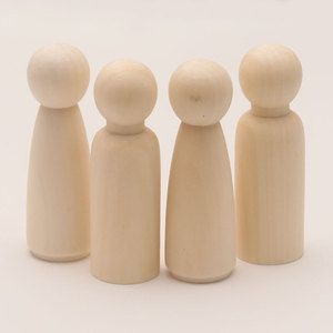 หุ่นไม้ 90 มม. สีธรรมชาติ สำหรับเด็ก อุปกรณ์งานฝีมือ - Product Image 1